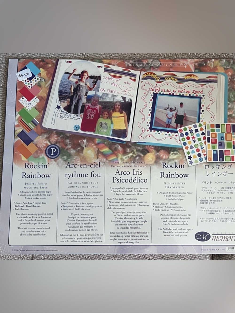 Creative Memories Rockin' Rainbow Printed Photo Mounting Paper - Multicolor